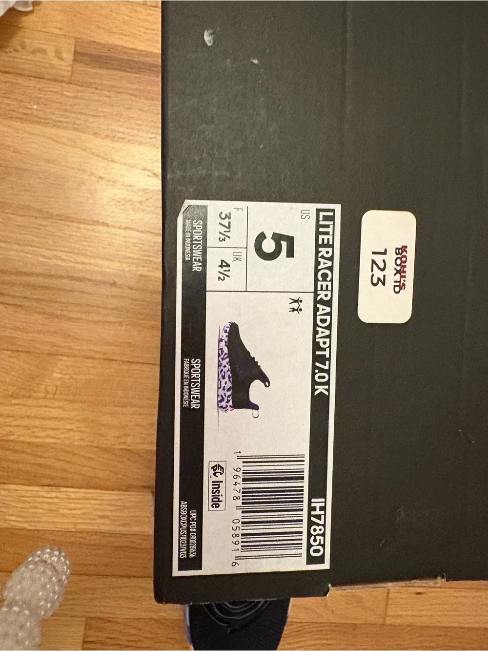 adidas Kids Girl Black and Purple Athletic Sneakers - Comfort Lace Fit